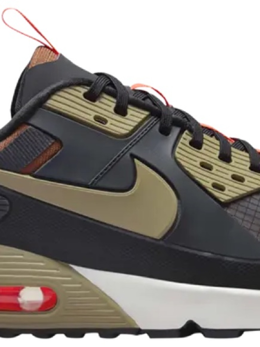 Nike Men’s Black and Olive Green Air Max Sneaker WORN ONCE Brand new Size 10